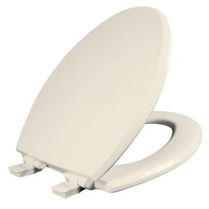 Deluxe Elongated Toilet Seat in Biscuit - Soft-Close Home Bath